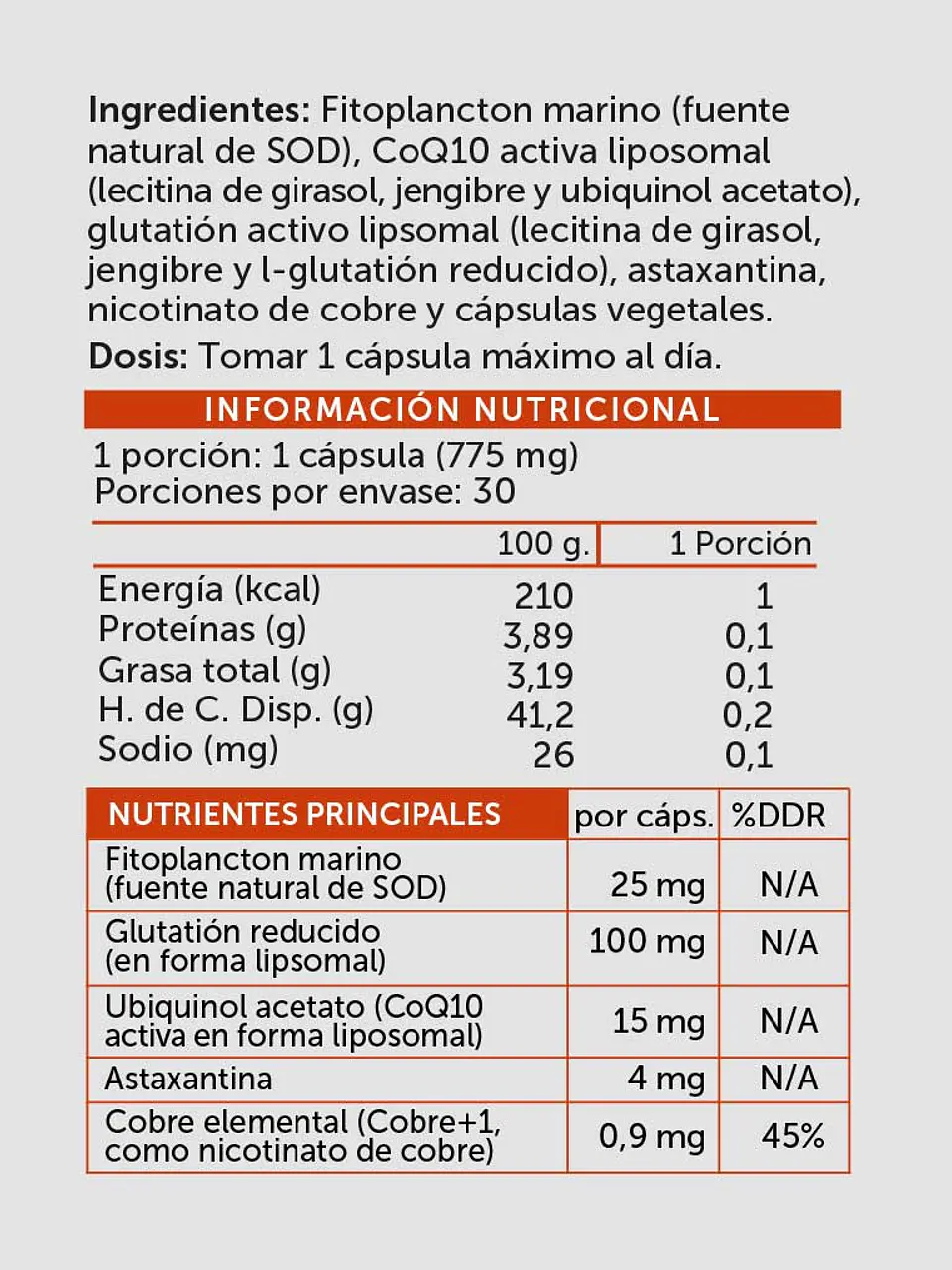Energy Cell Wellplus – Glutatión Liposomal + CoQ10 + Astaxantina | Energía Celular y Antioxidante Avanzado 30 cápsulas 2