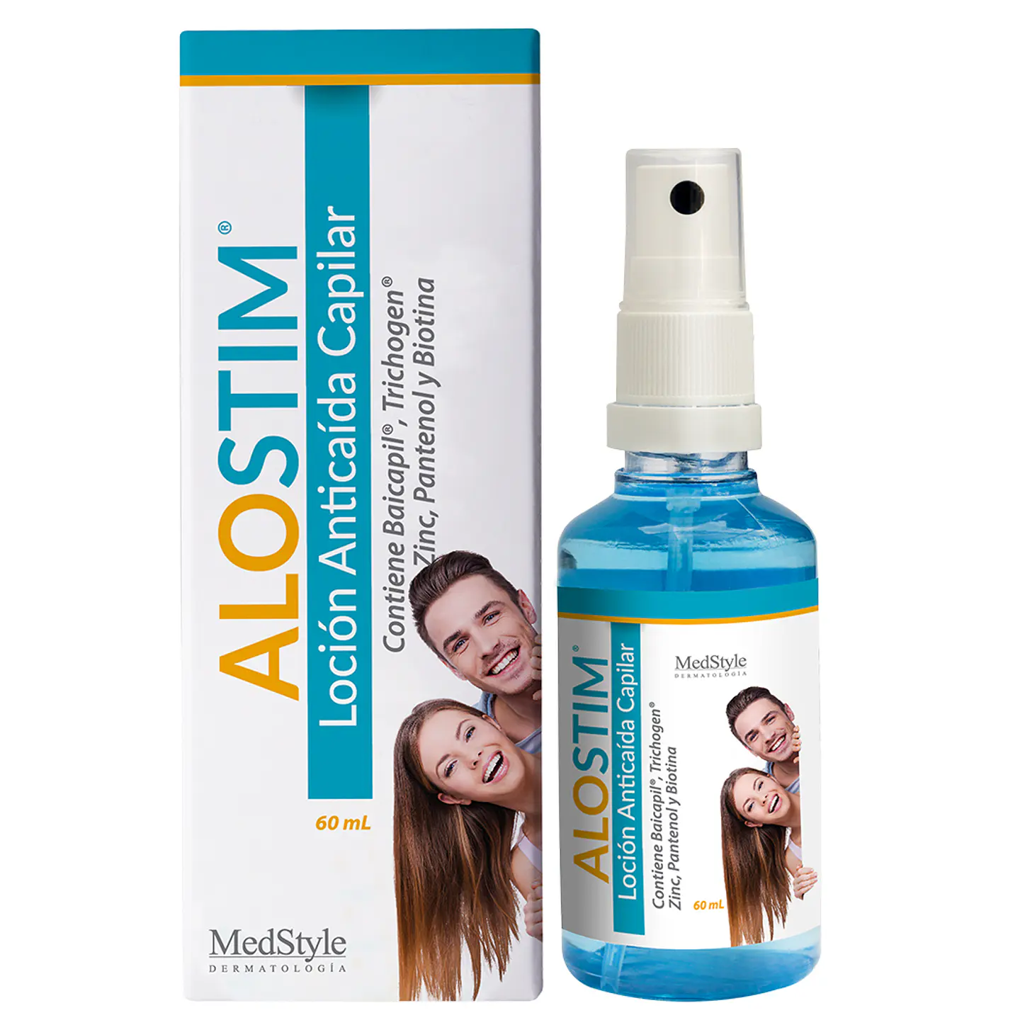Alostim Loción anticaída capilar ¿Te preocupa la caída del cabello y buscas una solución efectiva? 1