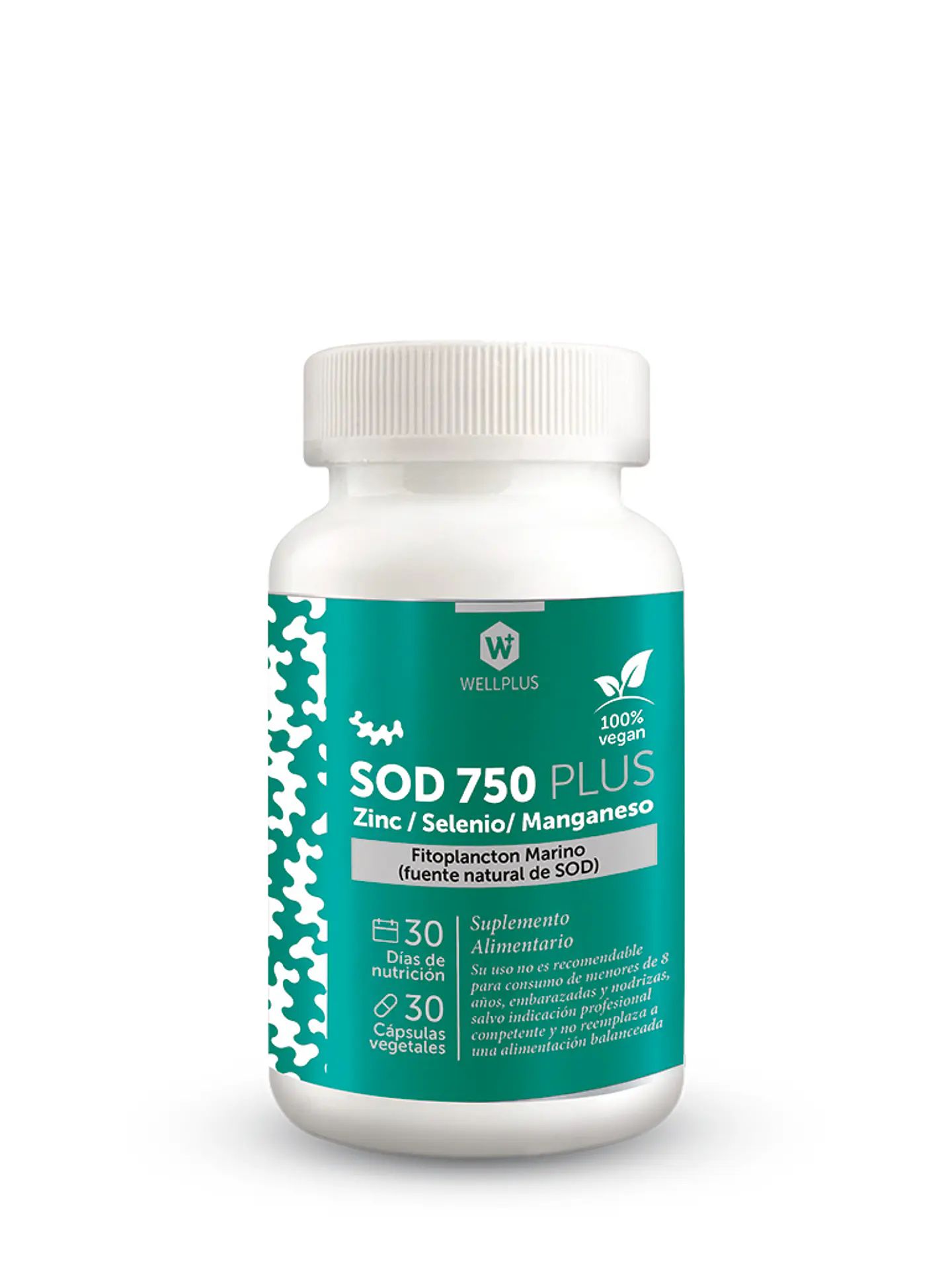 SOD 750 Plus Wellplus – Antioxidante con SOD, Zinc, Selenio y Manganeso | Boutique de Piel 1