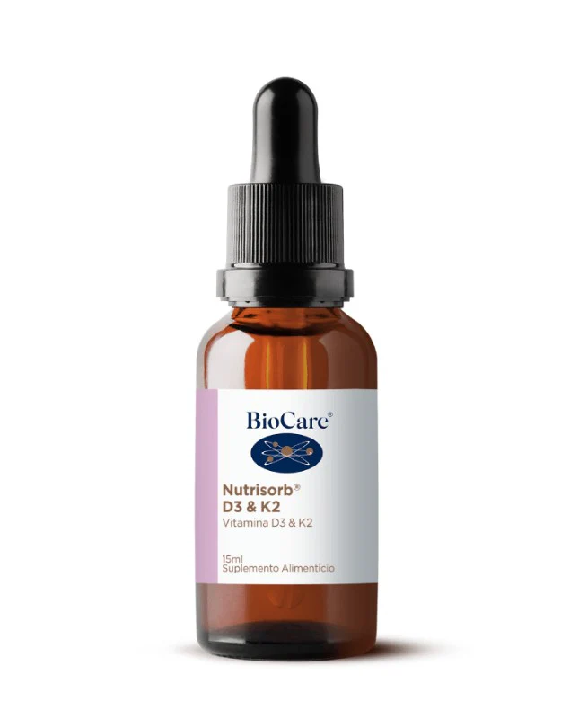 Vitamina D3 + K2 Líquida Biocare – Vitamina D3 con K2 MK-7 en Gotas Alta Absorción 15 ml