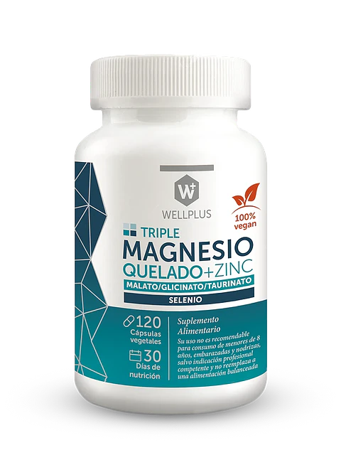 Triple Magnesio Quelado Wellplus – Magnesio con Zinc y Selenio | Boutique de Piel