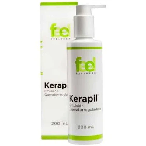 Kerapil Emulsión 200ml ¿Tu piel presenta textura áspera, brotes de granitos o zonas de sequedad?