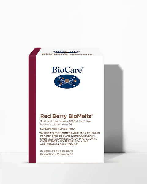 RedBerry Miobelts Biocare – Probióticos con Vitamina D en Sachets para Microbiota e Inmunidad 28 sobres 