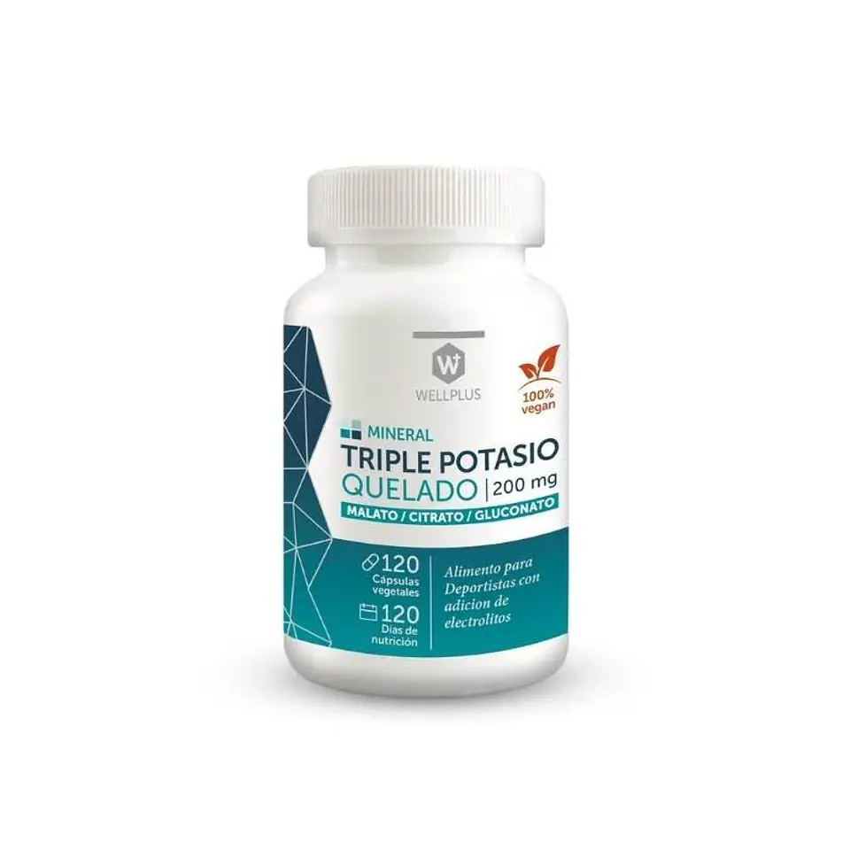 Triple Potasio Quelado 200 Mg  ¿Experimentas calambres musculares, fatiga o alteraciones en el ritmo cardíaco? 1