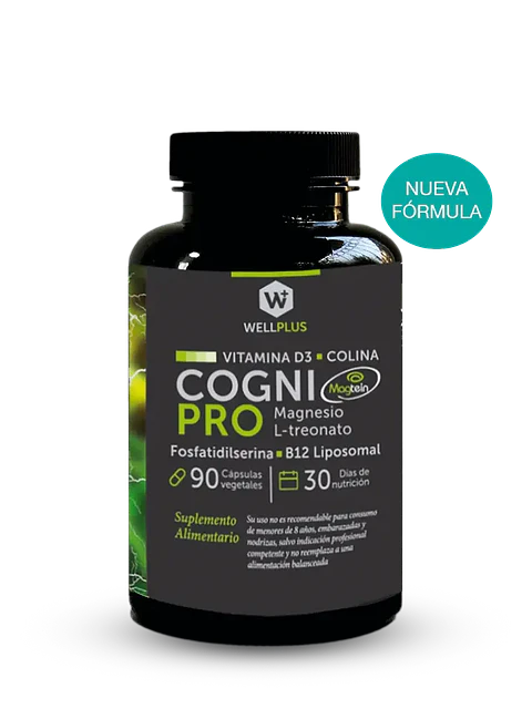 Cogni Pro Wellplus – Soporte Cognitivo Integral con Magnesio L-Treonato, Colina y Fosfatidilserina