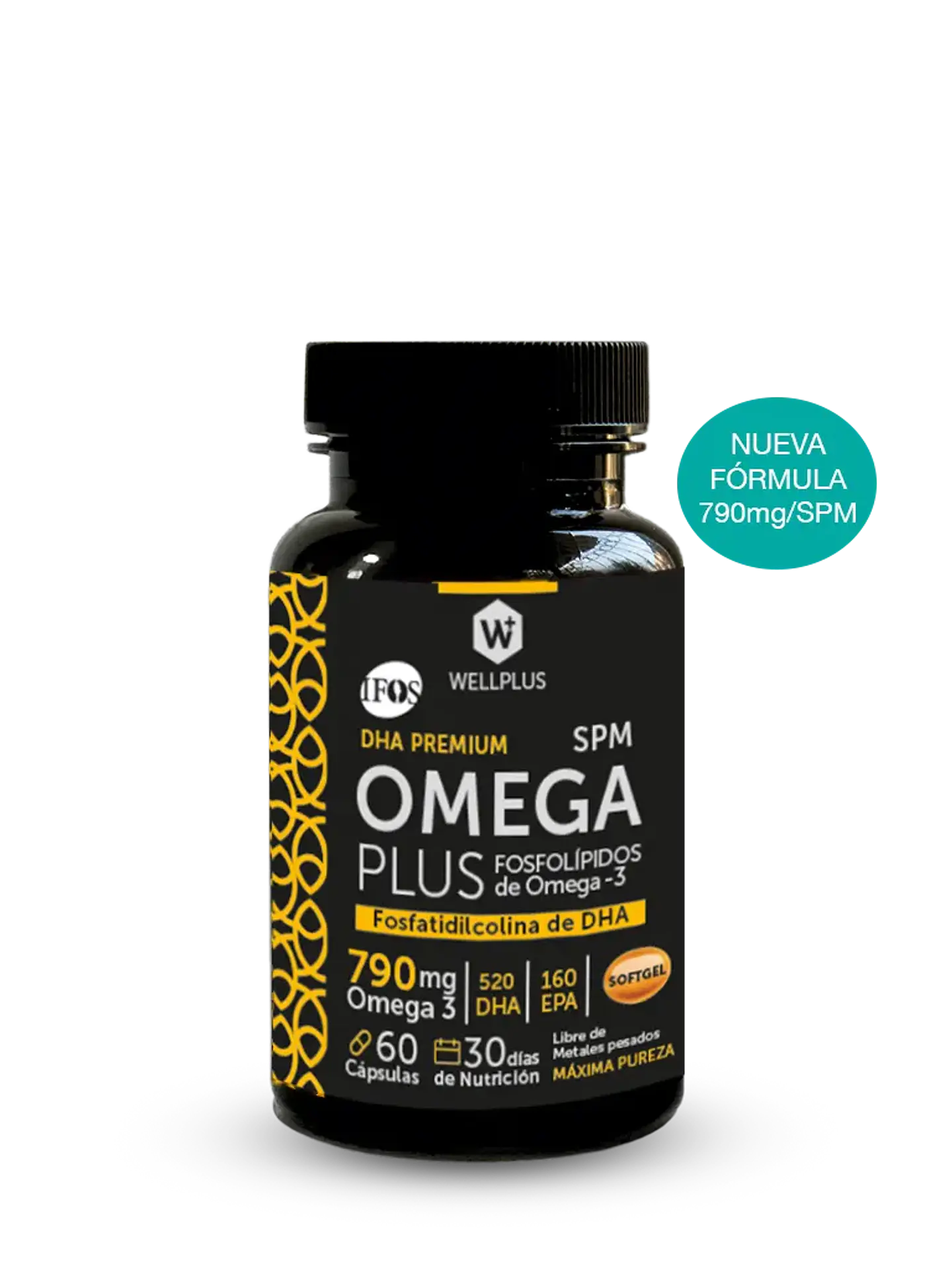 Omega Plus 790 60 cáp. Wellplus – Omega-3 con Fosfolípidos y DHA de Alta Biodisponibilidad | Boutique de Piel 1