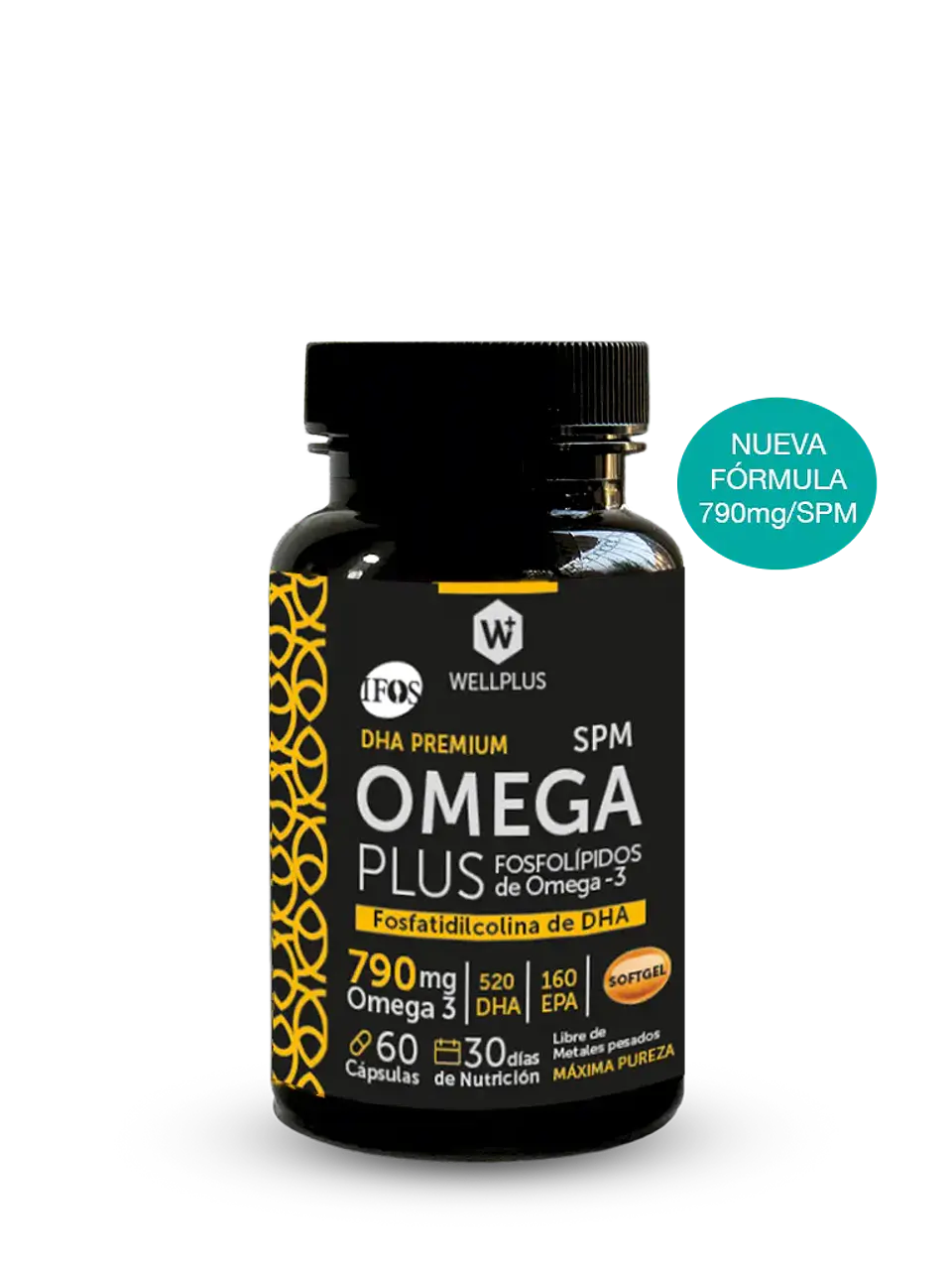 Omega Plus 790 60 cáp. Wellplus – Omega-3 con Fosfolípidos y DHA de Alta Biodisponibilidad | Boutique de Piel 1
