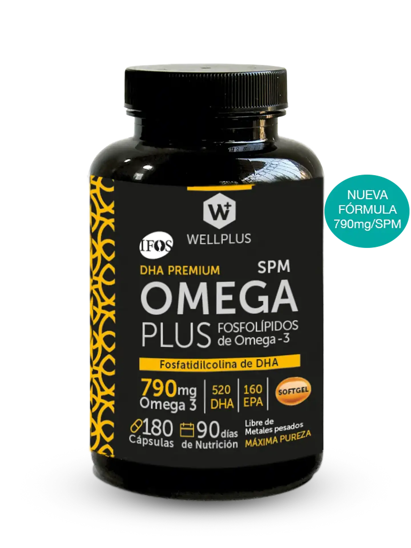 Omega Plus 790 180 caps. Wellplus – Omega-3 con Fosfolípidos y DHA de Alta Biodisponibilidad | Boutique de Piel 1