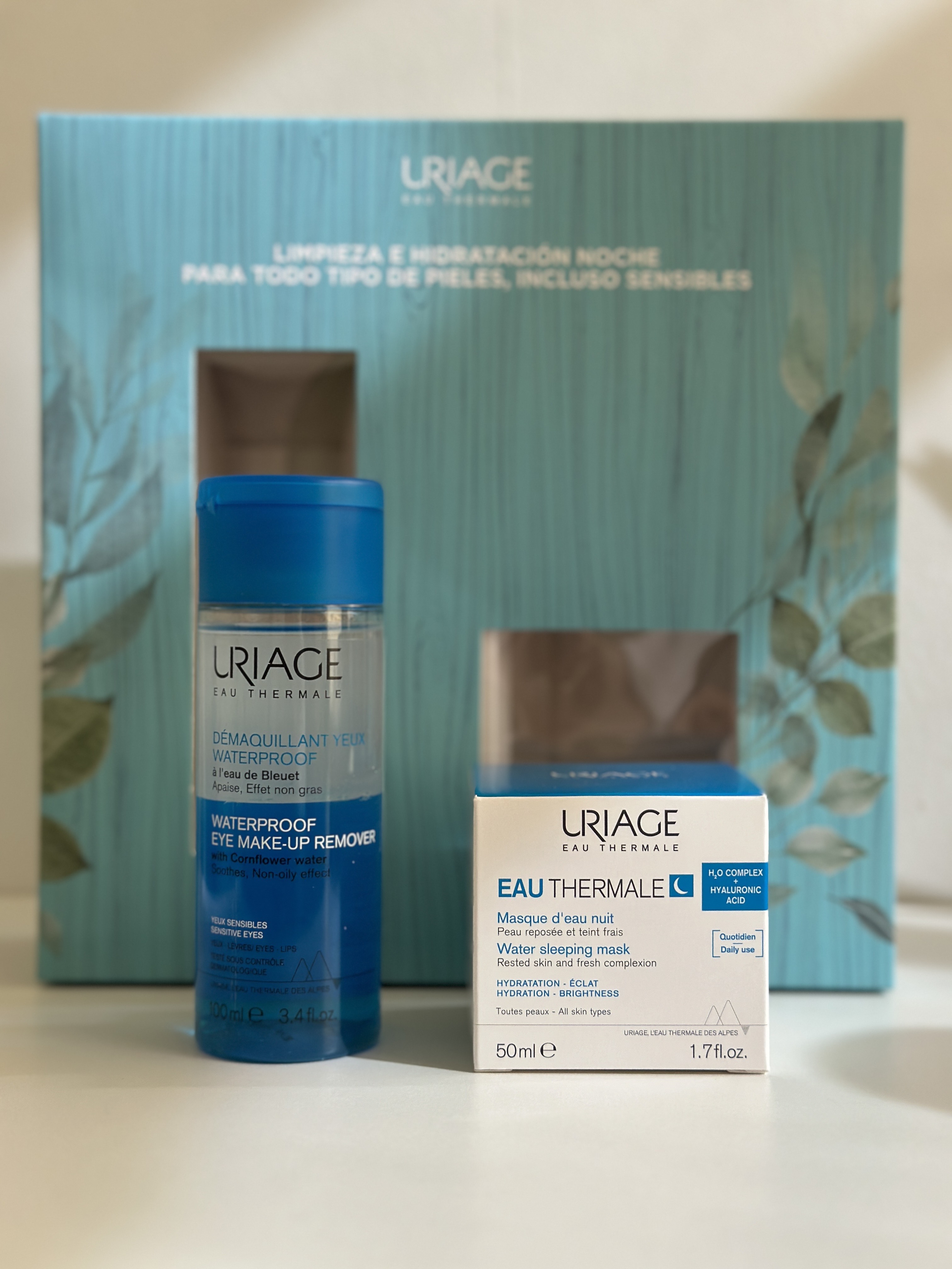Set Eau Thermale Máscara de Agua de Noche + Desmaquillante de Ojos Waterproof 100 ml