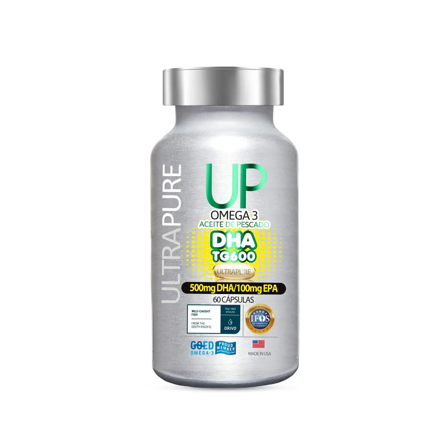 Omega Up TG DHA 600 – Omega 3 en Forma Triglicérido Alta Concentración DHA 500 mg + EPA 100 mg 2