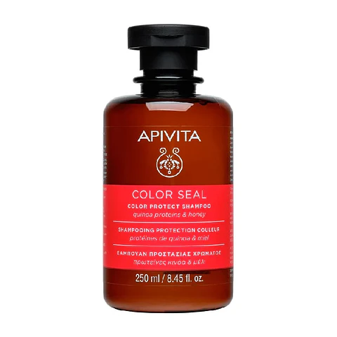 SHAMPOO COLOR SEAL 250ML APIVITA ¿Deseas mantener tu color de cabello vibrante y saludable por más tiempo?