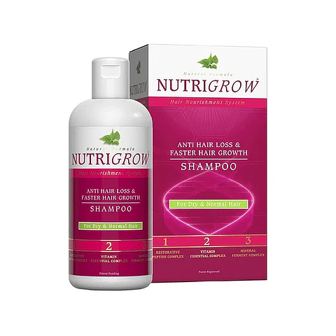 SHAMPOO ANTICAÍDA NUTRIGROW CABELLO NORMAL A SECO ¿Tu cabello luce opaco, quebradizo o con caída excesiva? 