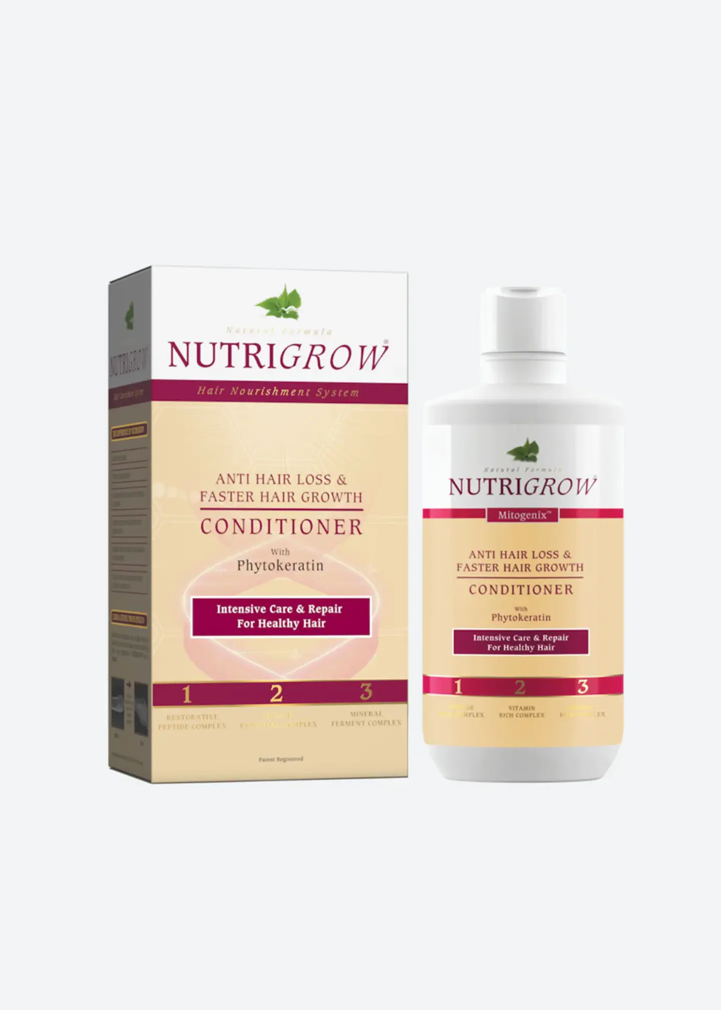 Acondicionador Anticaída y Rápido Crecimiento Nutrigrow ¿Tu cabello luce opaco, quebradizo o con caída excesiva? 1