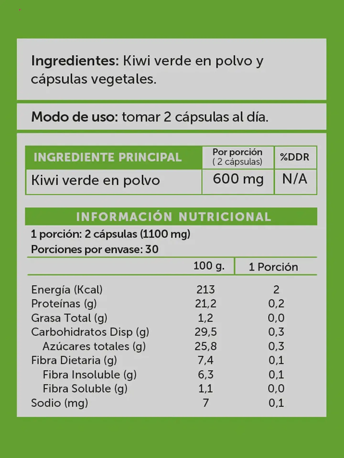Kiwi Active Wellplus 60 cápsulas – Fibra natural de kiwi verde para apoyo digestivo | Boutique de Piel 2