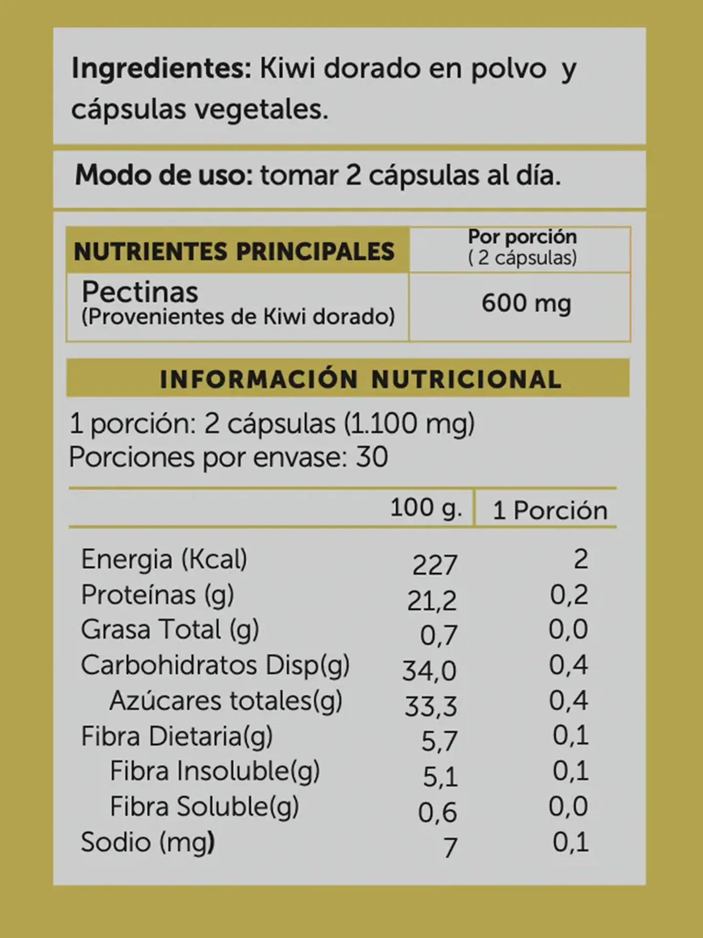 Prebiotic Plus N.1 Wellplus 60 cápsulas – Pectina de kiwi dorado para nutrición intestinal | Boutique de Piel 2