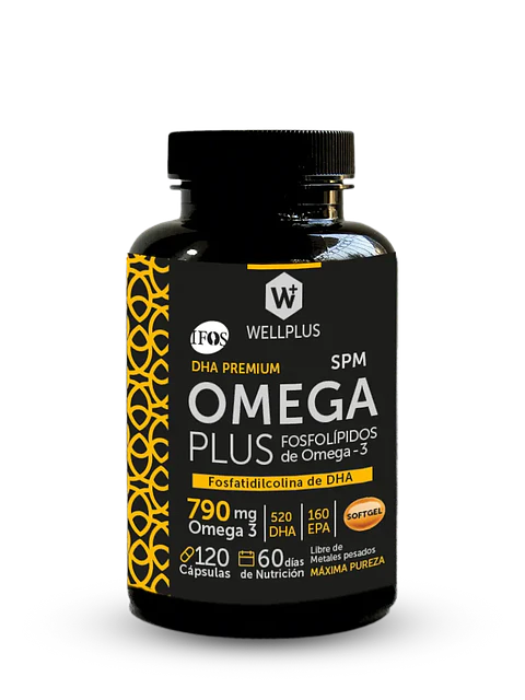 Omega Plus 790 120 caps. Wellplus – Omega-3 con Fosfolípidos y DHA de Alta Biodisponibilidad | Boutique de Piel