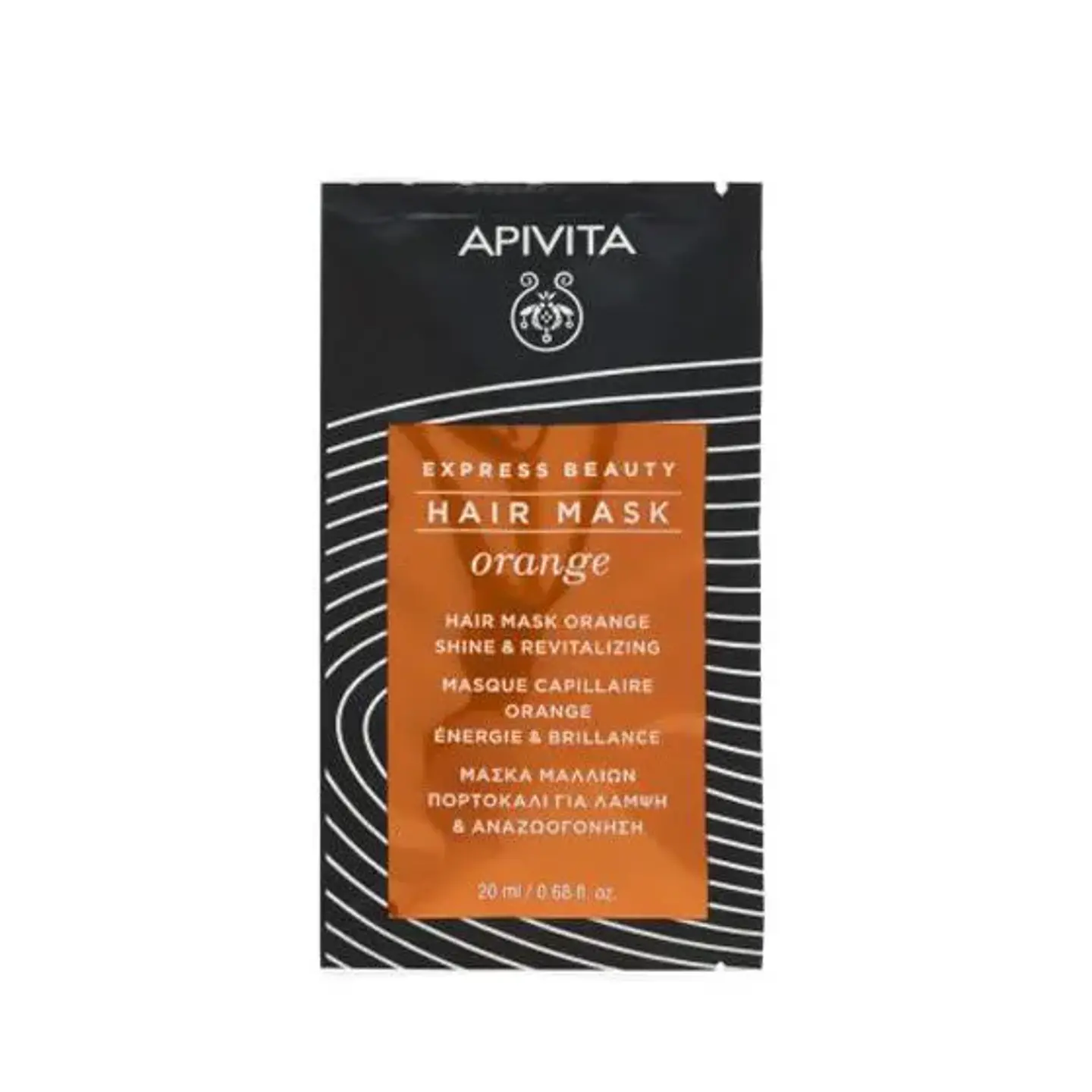 Mascarilla capilar brillo y vitalidad naranja Apivita ¿Tu cabello luce opaco, sin vida y carece de brillo? 1