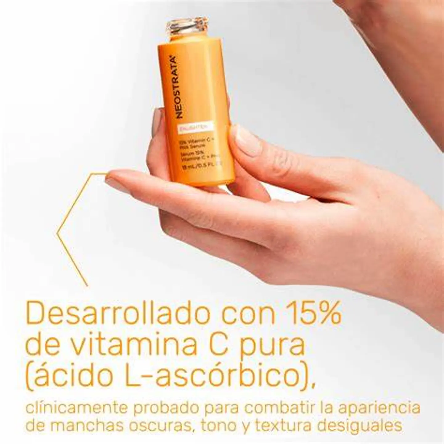 Enlighten Vitamina C 15% ¿Tu piel luce opaca, con manchas oscuras o tono desigual? 2