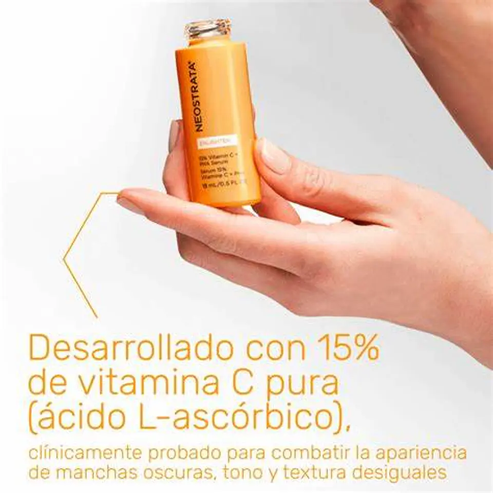 Enlighten Vitamina C 15% ¿Tu piel luce opaca, con manchas oscuras o tono desigual? 2