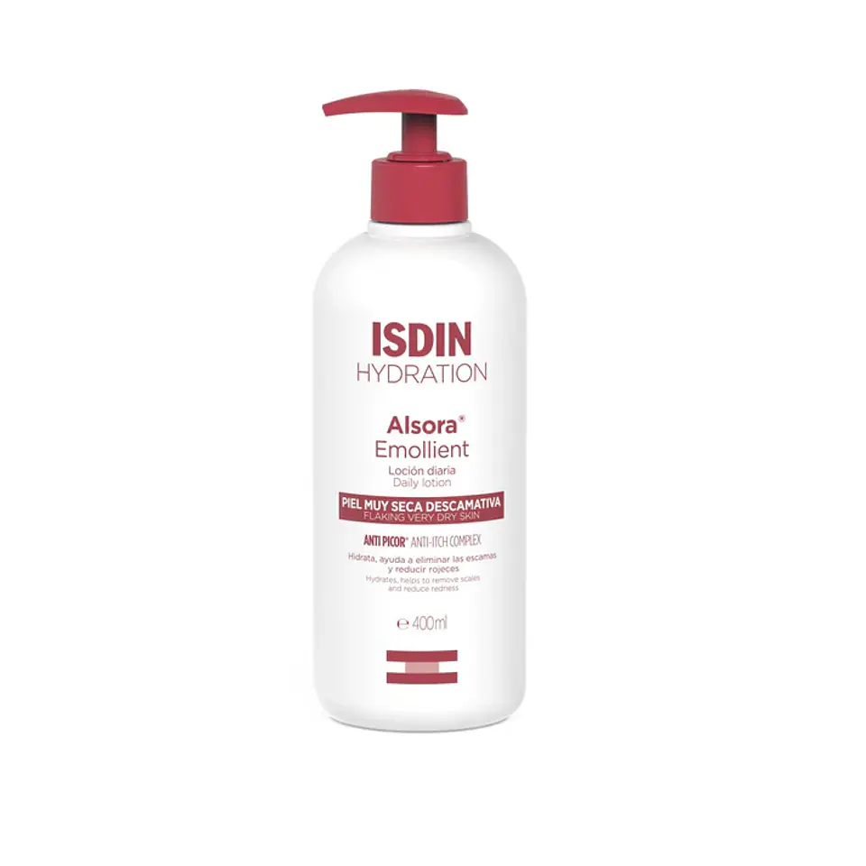 ALSORA EMOLIENTE LOCION 400 ML ¿Tu piel está extremadamente seca, con escamas o enrojecida? 3