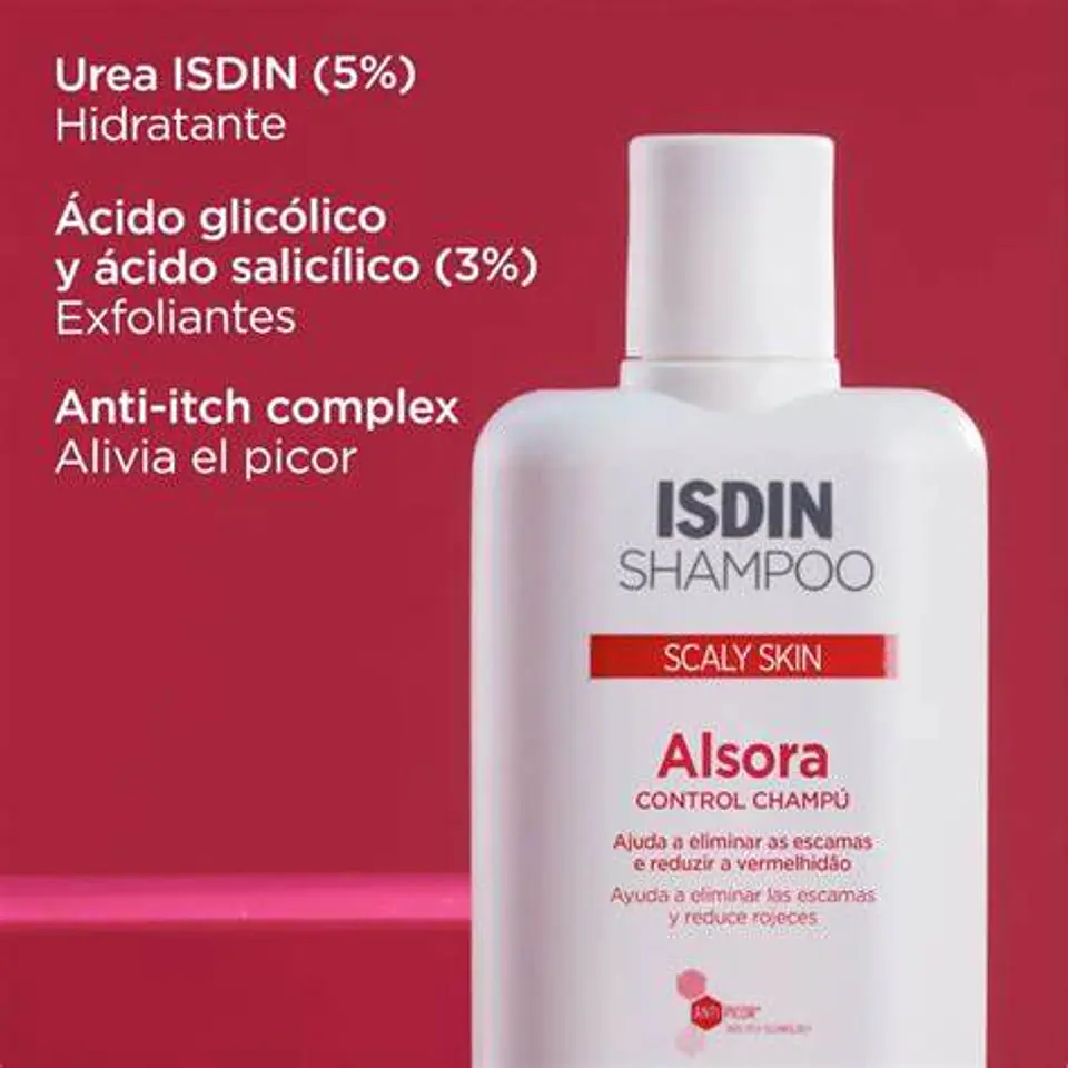 Alsora Shampoo 200ml ¿Tu cuero cabelludo presenta escamas, enrojecimiento o picazón persistente? 2