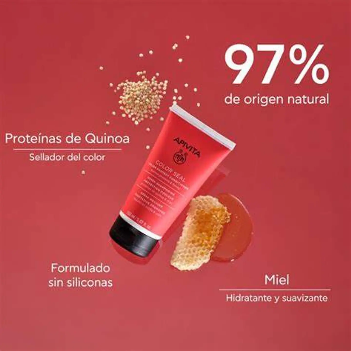 ACONDICIONADOR COLOR SEAL APIVITA ¿Tu cabello teñido pierde brillo y vitalidad rápidamente? 2