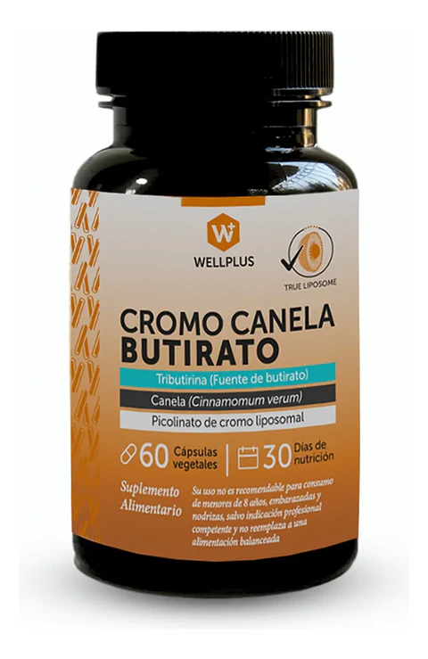 Cromo Canela Butirato Wellplus – Soporte Metabólico, Intestinal y Control de Antojos 60 cápsulas