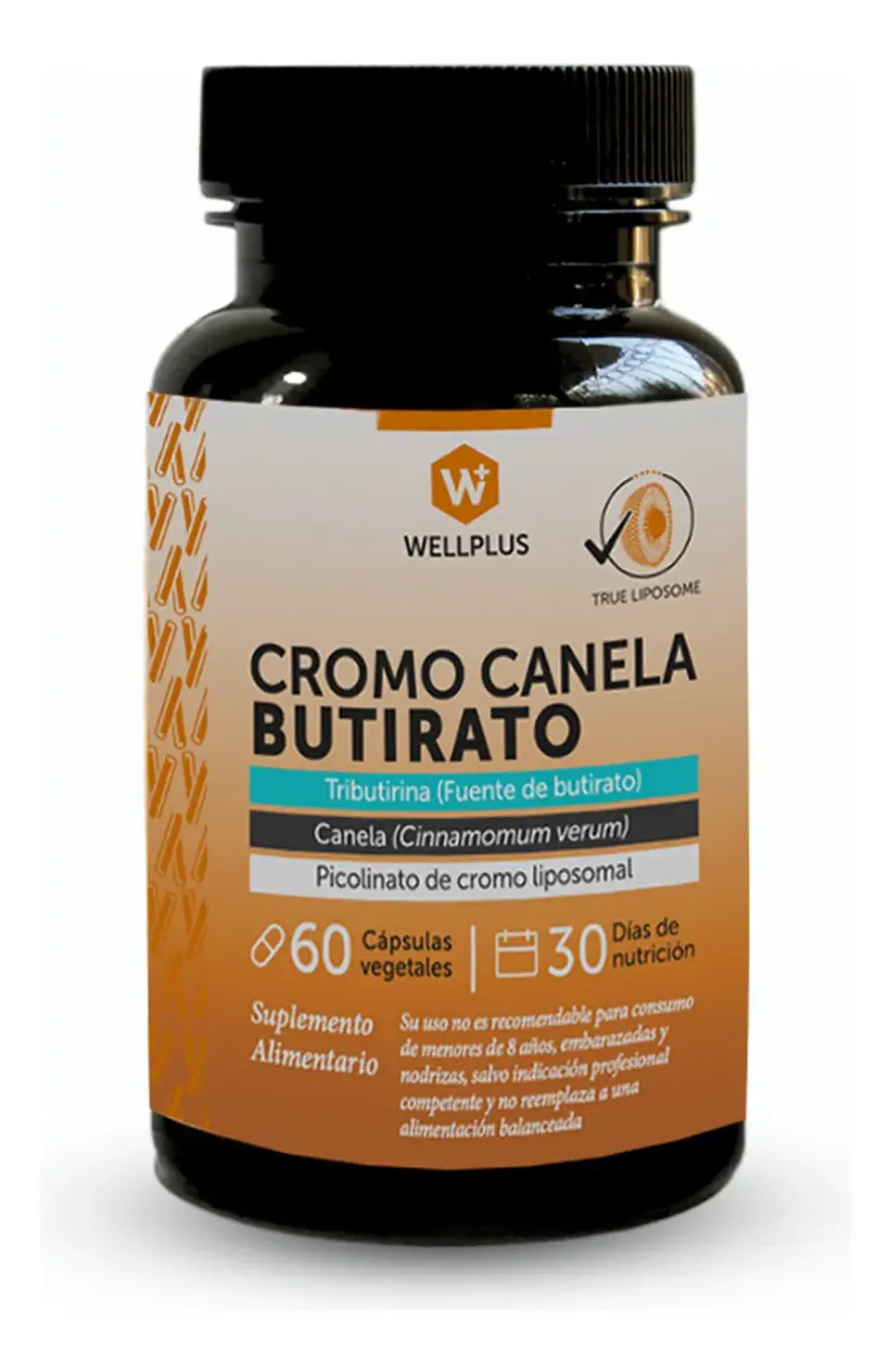 Cromo Canela Butirato Wellplus – Soporte Metabólico, Intestinal y Control de Antojos 60 cápsulas 1