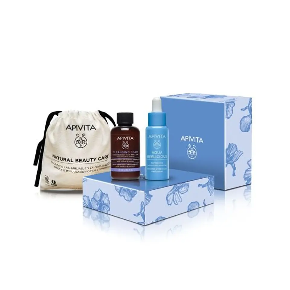 Set Booster Aqua Beelicious + Cleansing foam Sientes tu piel tirante, opaca o deshidratada incluso después de aplicar tu crema hidratante habitual? 1