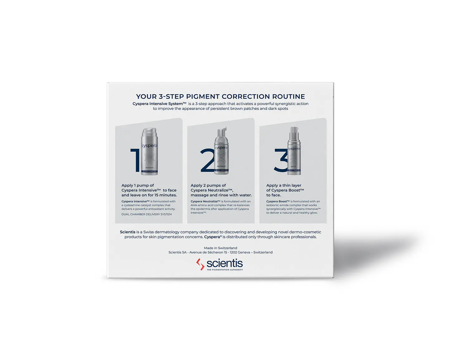 Cyspera Intensive System Scientis – Tratamiento Despigmentante Completo 3 Pasos para Manchas Persistentes 2