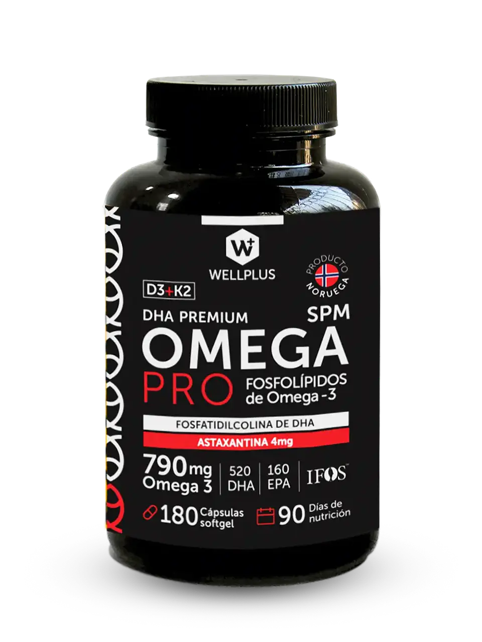 Omega Pro Wellplus  180 cáps.– Omega-3 con Fosfolípidos, Astaxantina, Vitamina D3 y K2 | Boutique de Piel 1