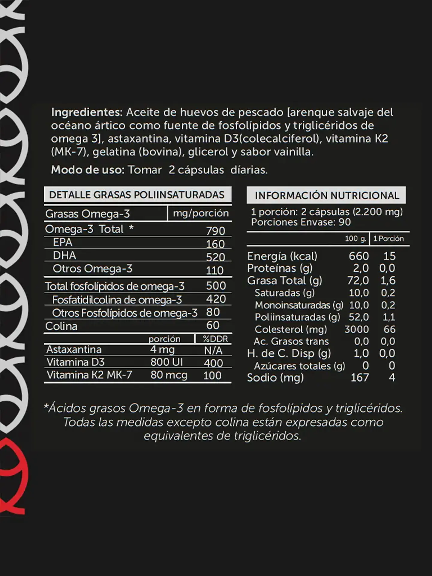 Omega Pro Wellplus  180 cáps.– Omega-3 con Fosfolípidos, Astaxantina, Vitamina D3 y K2 | Boutique de Piel 2