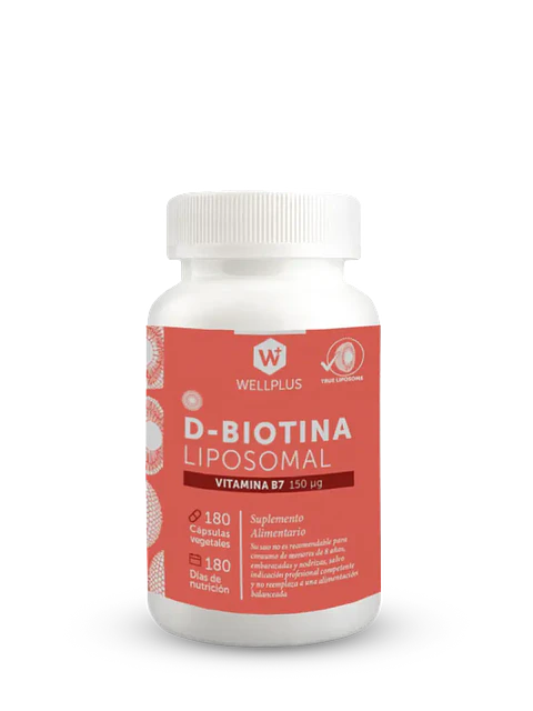 Biotina Liposomal Wellplus – Vitamina B7 para Cabello, Piel y Uñas | Boutique de Piel
