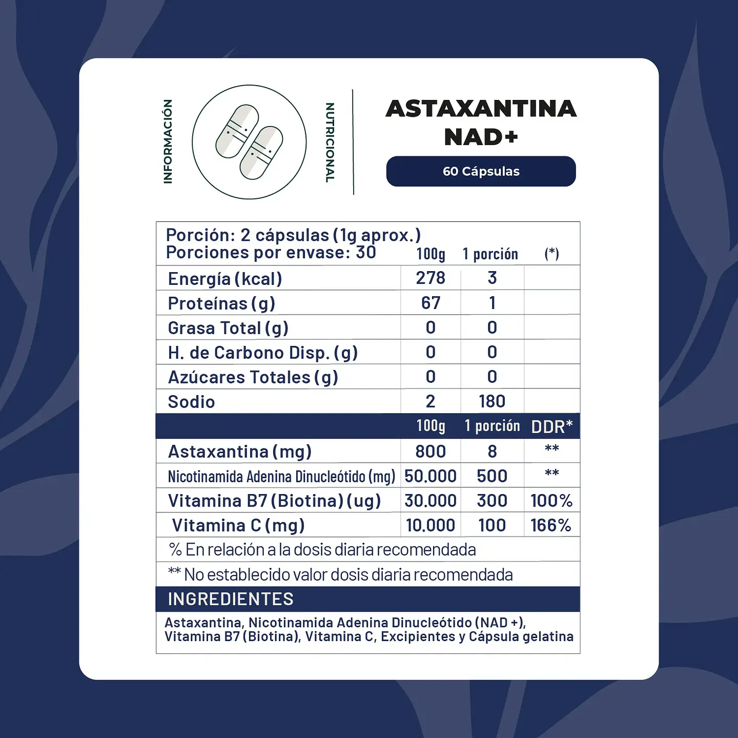 Astaxantina +NAD ¿Buscas un suplemento que apoye tanto tu energía celular como tu belleza desde adentro? 2