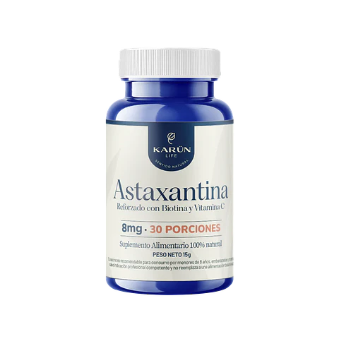 ASTAXANTINA 8 MG 30 CAPSULAS ¿Tu piel se ve apagada, inflamada o marcada… y sientes que nada la logra reparar desde adentro?