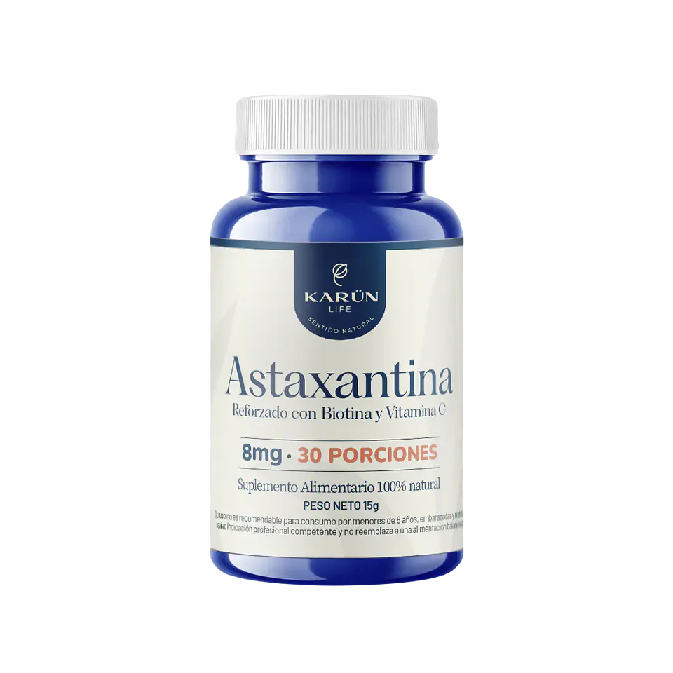 ASTAXANTINA 8 MG 30 CAPSULAS ¿Tu piel se ve apagada, inflamada o marcada… y sientes que nada la logra reparar desde adentro? 1
