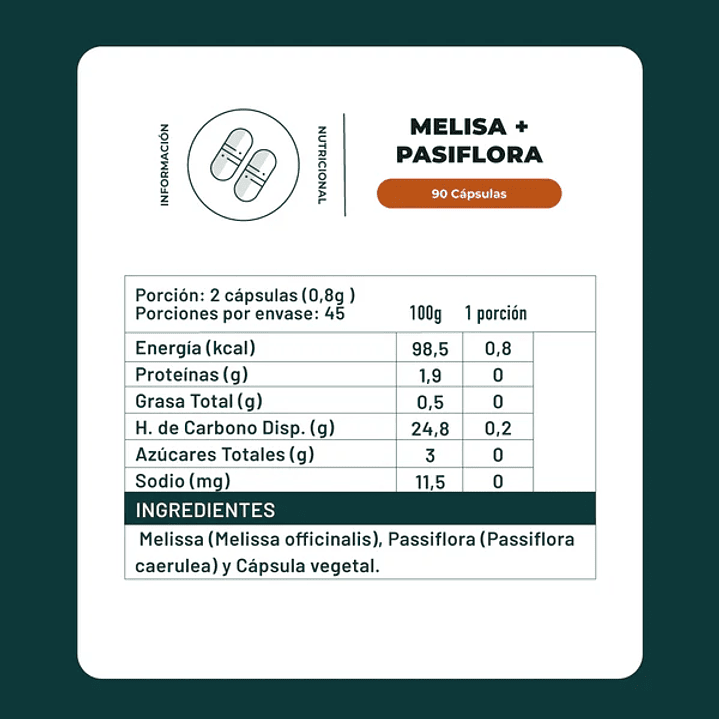 MELISA + PASIFLORA 550MG 90CAP KARUN 2