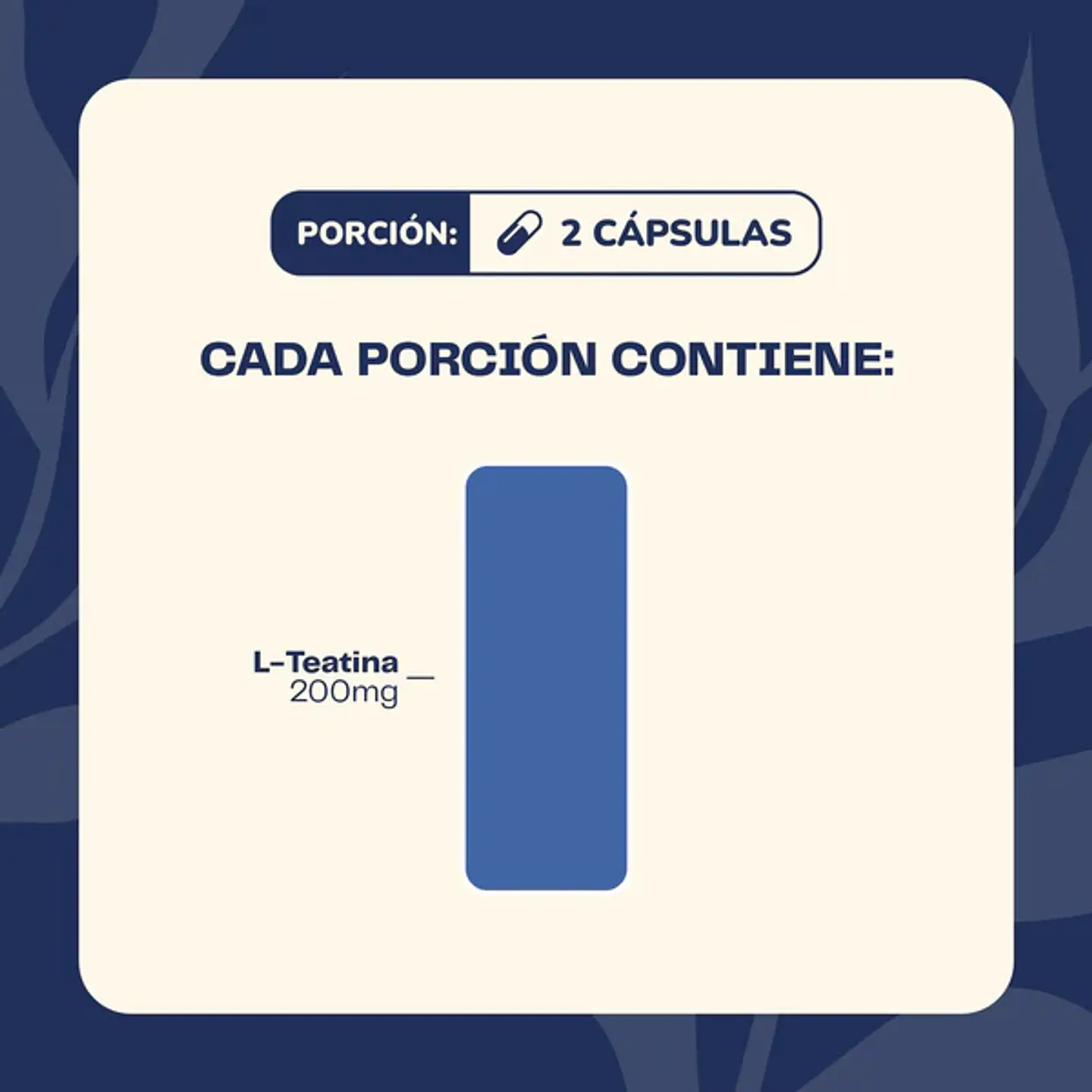 L-TEANINA 200MG 60 CÁPSULAS ¿Te cuesta aquietar la mente al final del día y relajarte sin perder claridad mental para poder rendir al día siguiente? 3