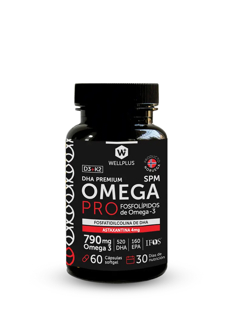 Omega-3 con DHA, Fosfolípidos, Astaxantina, Vitamina D3 y K2