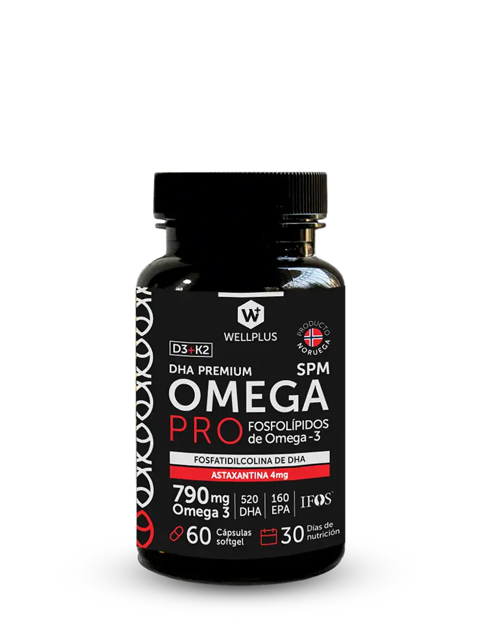 Omega Pro Wellplus 60 cápsulas – Omega-3 con DHA, Fosfolípidos, Astaxantina, Vitamina D3 y K2 | Boutique de Piel 1