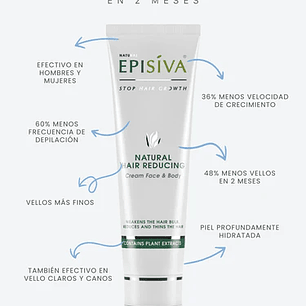 Episiva Crema reductora de vello ¿Cansada(o) de depilarte constantemente, sufrir irritación o ver cómo el vello vuelve a crecer rápido y más grueso?
