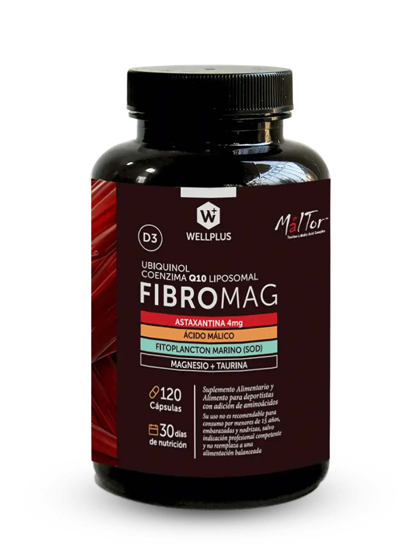 Fibromag Wellplus – Magnesio, Taurina, Coenzima Q10, Astaxantina y Vitamina D3 | Energía celular y bienestar muscular Boutique de Piel 1