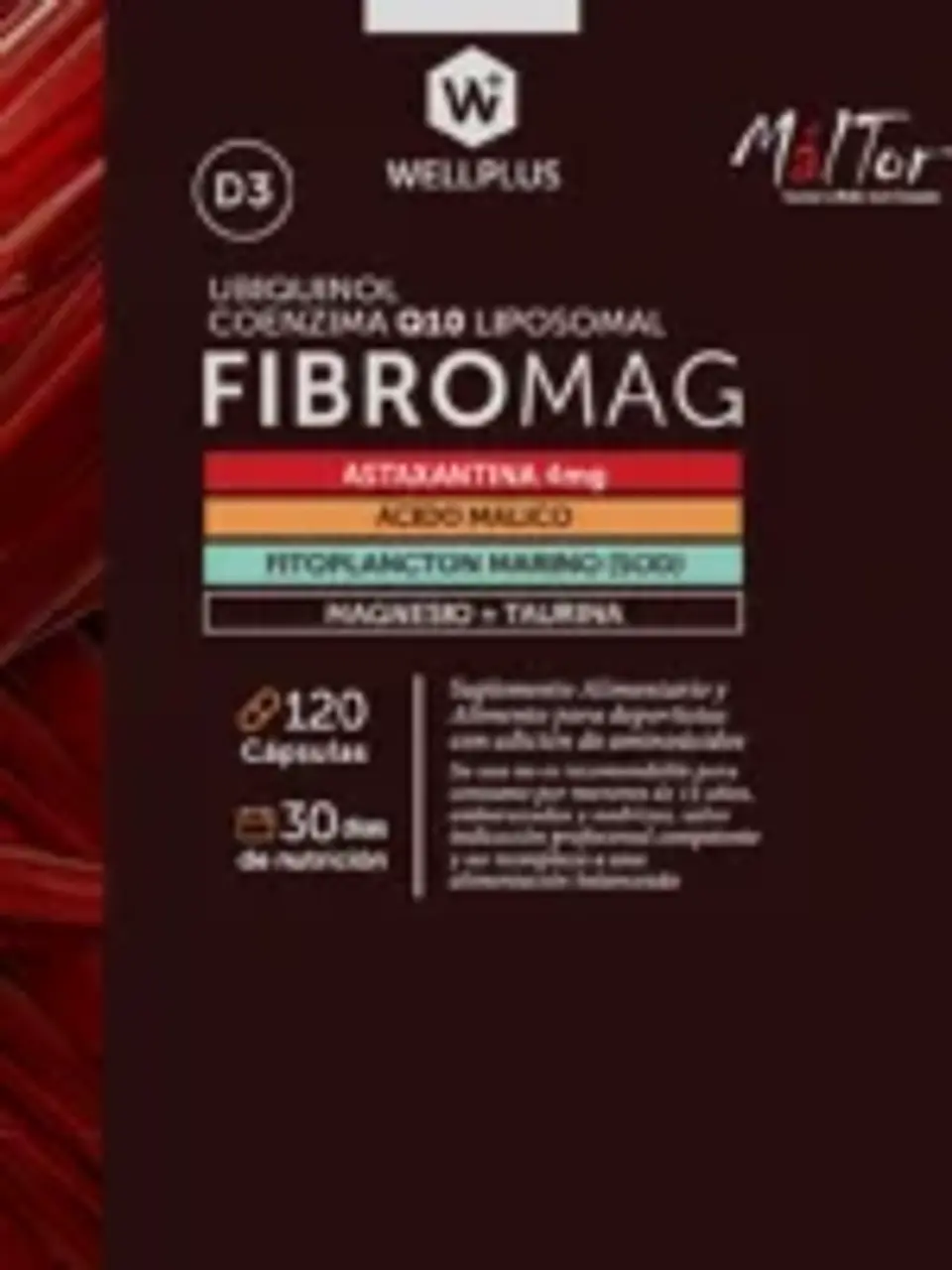 Fibromag Wellplus – Magnesio, Taurina, Coenzima Q10, Astaxantina y Vitamina D3 | Energía celular y bienestar muscular Boutique de Piel 3