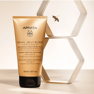Mascarilla Voluminizadora Acondicionadora Apivita Royal Jelly – Volumen y Densidad desde la Raíz 150 ml