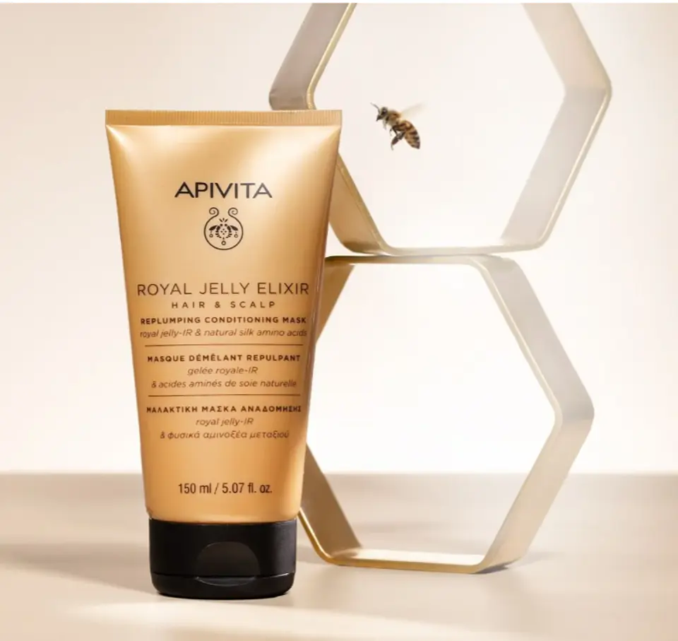 Mascarilla Voluminizadora Acondicionadora Apivita Royal Jelly – Volumen y Densidad desde la Raíz 150 ml 1