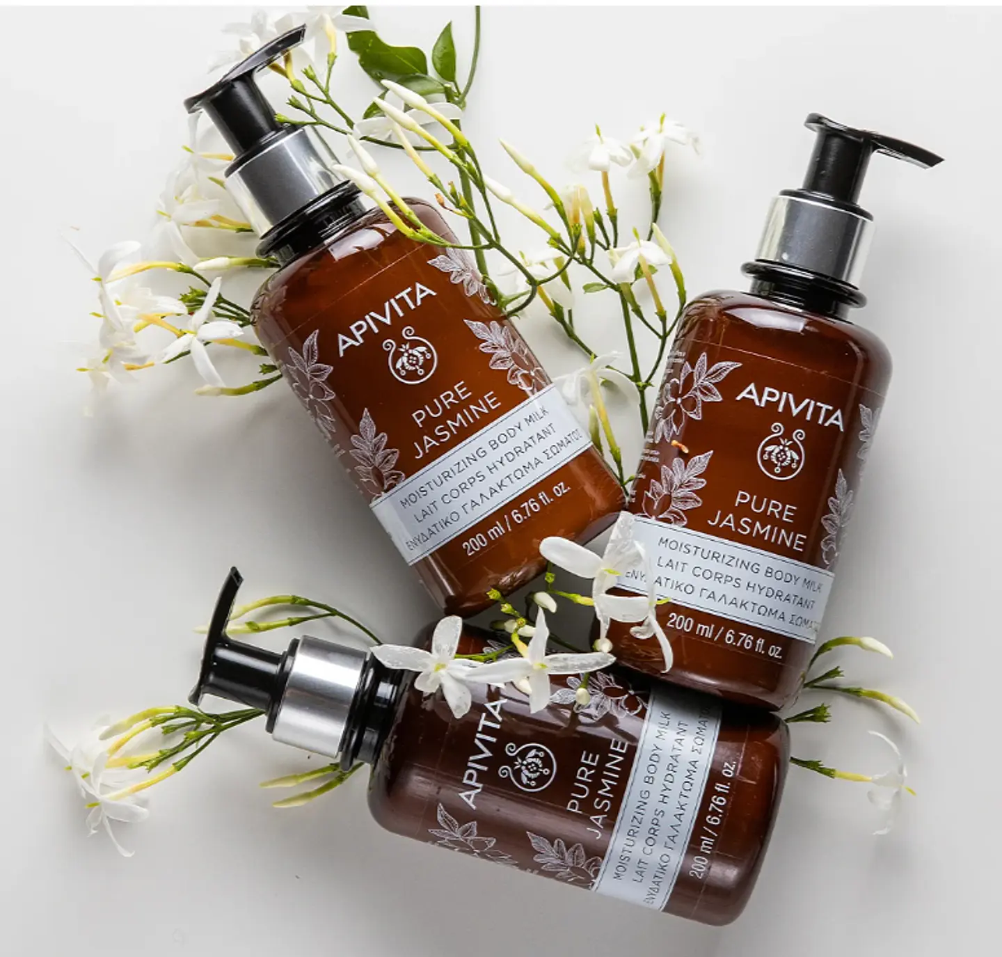 Leche Corporal Hidratante Apivita pure Jazmin – Hidratación Intensiva con Ingredientes Naturales 200 ml 1