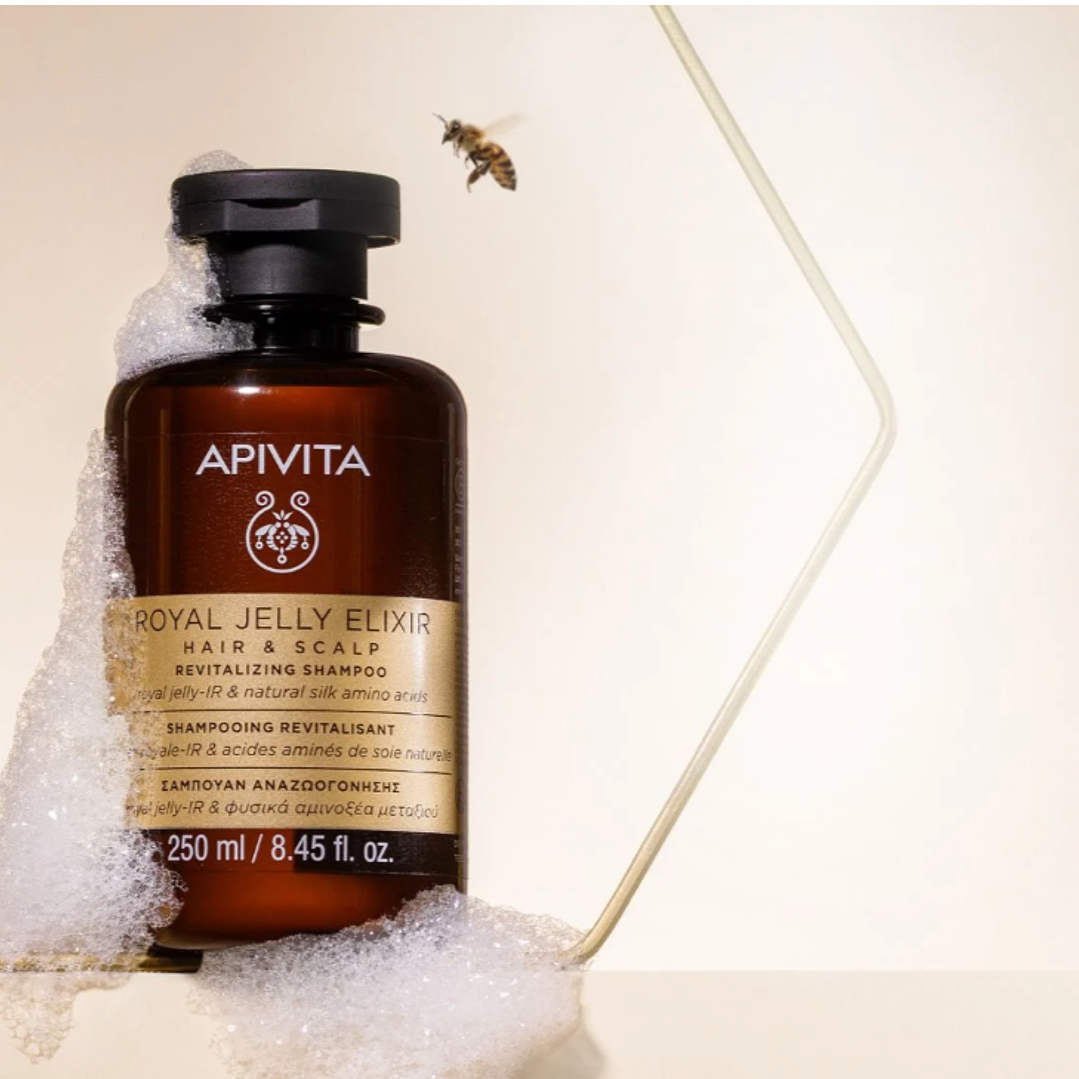 Shampoo Revitalizante y Redensificante Apivita Royal Jelly 250 ml – Fuerza, Volumen y Vitalidad Capilar 1