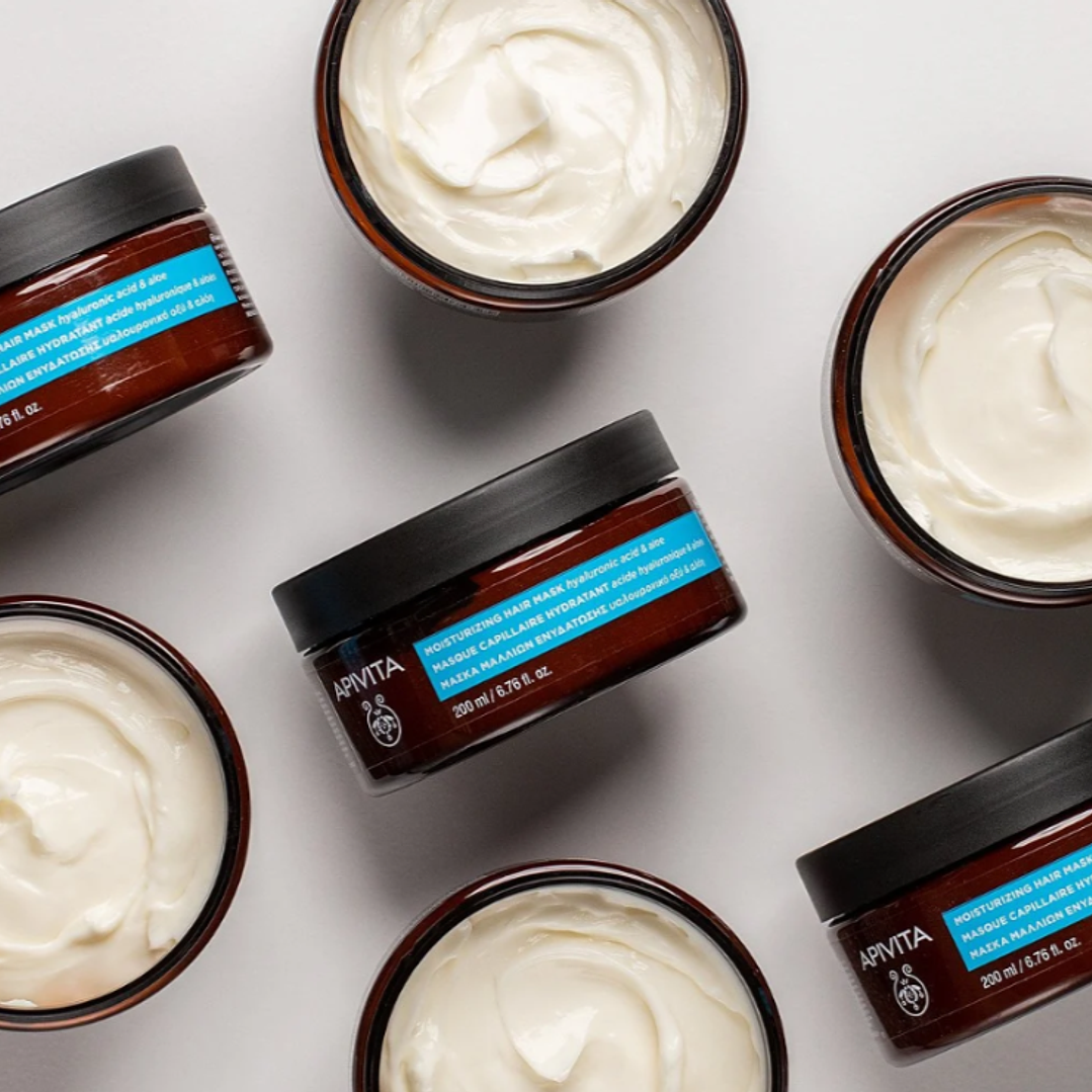 Mascarilla Capilar Hidratante Apivita – Hidratación Profunda con Ácido Hialurónico y Aloe 200 ml 1