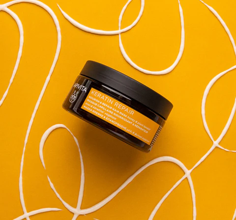 Mascarilla Capilar Keratin Repair Apivita – Nutrición y Reparación con Miel y Keratina Vegetal 200 ml