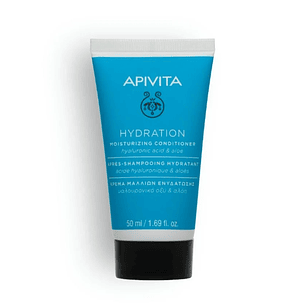 Acondicionador Hidratante Apivita Travel Size 50 ml – Hidratación con Ácido Hialurónico y Aloe